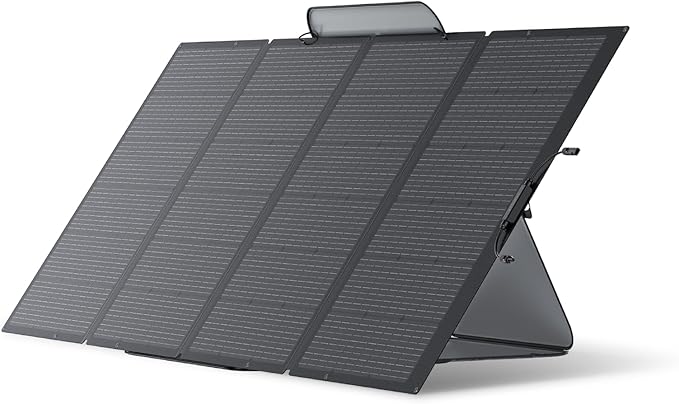 EF ECOFLOW 400W Portable Solar Panel, Foldable & Durable, Complete with an Adjustable Kickstand Case, Waterproof IP68 for Outdoor Adventures