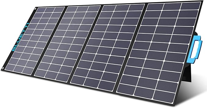 BLUETTI SP350 350W Solar Panel for AC180/AC200L/AC200MAX/AC200P/AC300/EB240 Portable Power Stations with Adjustable Kickstand, Foldable Solar Power Backup for Outdoor Camping,Off G