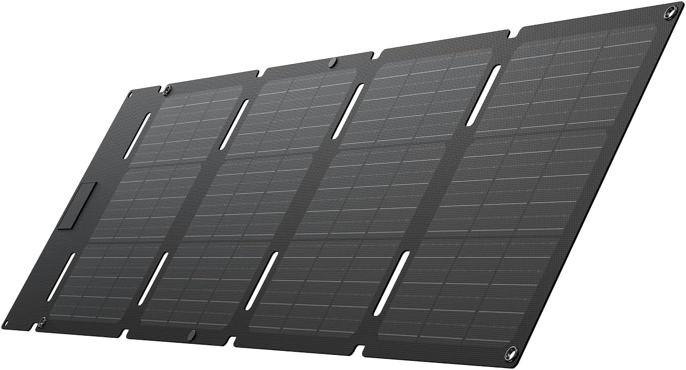 EF ECOFLOW 45W Portable Solar Panel with Type-C, 25% Conversion Efficiency, N Type Solar Cell for Power Stations, IP68 Wat...