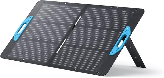 Anker SOLIX PS100 Solar Panel with Adjustable Kickstand, 100W Foldable Portable Solar Charger, IP67 Waterproof, 23% Higher Energy Conversion Efficiency, for Camping, RVs, and Black