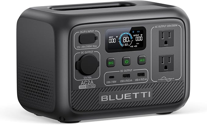 BLUETTI Elite 30 V2 Portable Power Station, 288Wh Solar Generator, 600W AC Outlets (Power Lifting 1500W), Fast Charging LiFePO4 Battery Backup for Camping, Road Trip, Outage (Solar