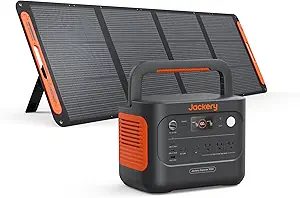 Jackery Solar Generator 1000 v2 with 200W Solar Panel,1070Wh Portable Power Station LiFePO4 Battery,1500W AC/100W USB-C Output, 1Hr Fast Charge for Outdoor,Off-Grid Living,RV,Emerg