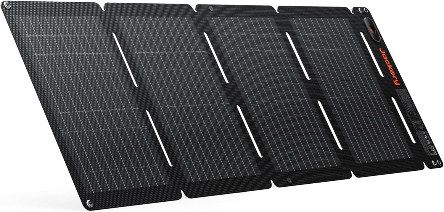Jackery SolarSaga 40W Mini Solar Panel,Portable Solar Panels with USB-C & USB-A Ports,Book-Sized Foldable Solar Charger fo...