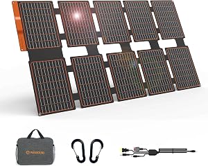 FlexSolar 100W Portable Solar Panels Chargers with PD3.0 USB-C,QC3.0 USB-A and DC Outputs