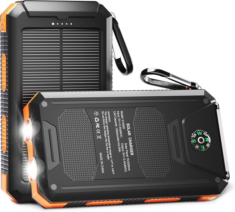 YELOMIN 38800mAh Solar Power Bank, USB-C Fast Charging